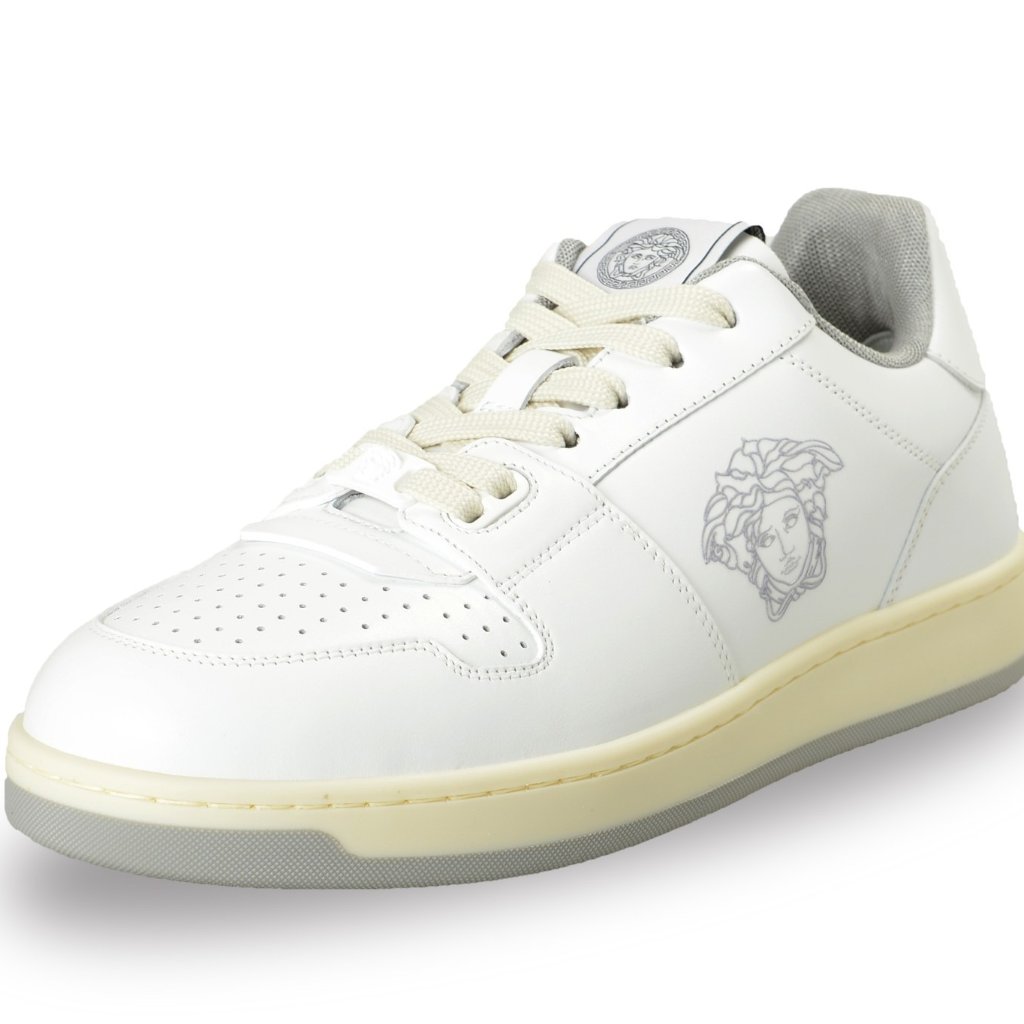 Versace Men's Medusa Logo White Leather Sneakers Shoes Us 6 It 39
